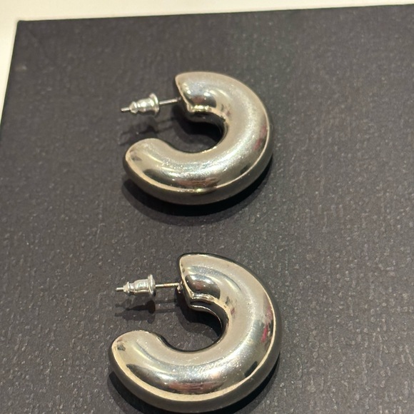 Stainless Silver Hoops - Picture 3 of 8